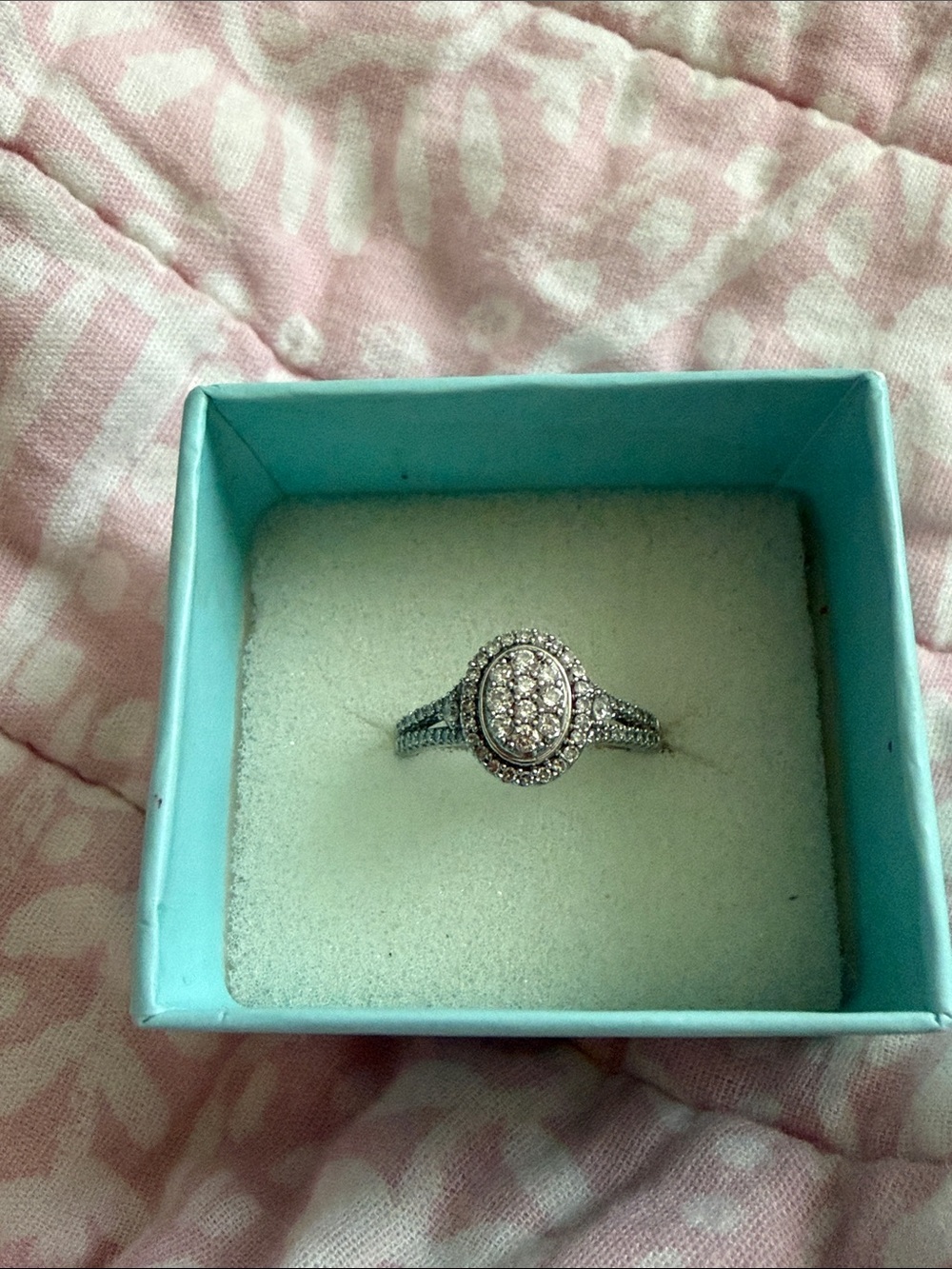 Size 7 Sterling Silver Lab Grown Diamond Accent Ring